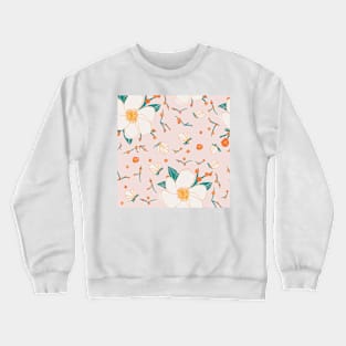 Pink flowers pattern Crewneck Sweatshirt